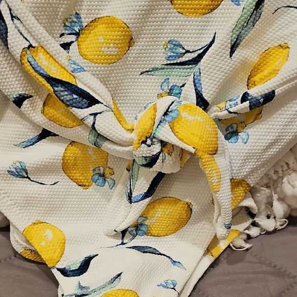 Jessica Simpson Lemon Print One Piece Swimsuit - Picture 9 of 16